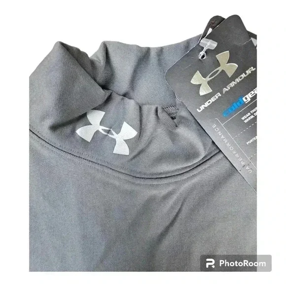 UNDER ARMOUR COLDGEAR COMPRESSION MOCK LS SHIRT GRAY STYLE# 1000512 NWT LARGE - Picture 3 of 8